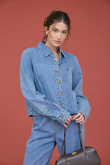 BOXY - CROP DENIM SHIRT