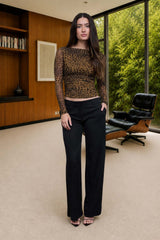 CLARA - MESH LEO DRAPE TOP