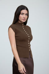 PREMIUM SHORT SLEEVE BUTTON TOP