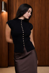 PREMIUM SHORT SLEEVE BUTTON TOP