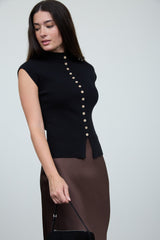 PREMIUM SHORT SLEEVE BUTTON TOP