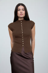 PREMIUM SHORT SLEEVE BUTTON TOP