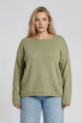 ORI - RAW EDGE CREW SWEATER
