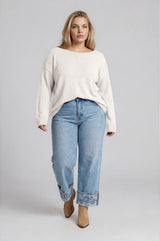 ORI - RAW EDGE CREW SWEATER