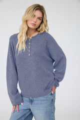 HENLEY OVERSIZED SWEATER
