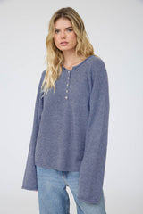 HENLEY OVERSIZED SWEATER