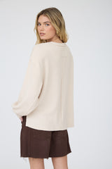 WAFFLE KNIT OVERSIZE SWEATER