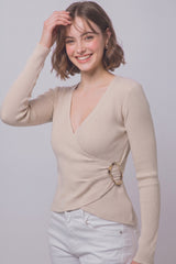CROSSOVER RIB SWEATER