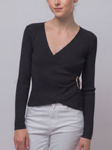 CROSSOVER RIB SWEATER