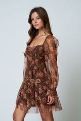 AMELIA - FLORAL ORGANZA DRESS
