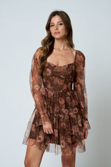 AMELIA - FLORAL ORGANZA DRESS