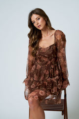 AMELIA - FLORAL ORGANZA DRESS