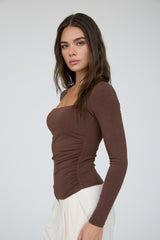 SQUARE NECK KNIT TOP
