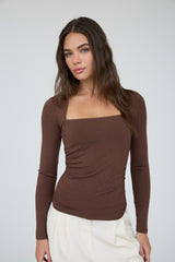 SQUARE NECK KNIT TOP