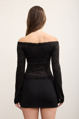LACE OFF SHOULDER TOP