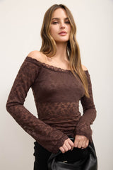 LACE OFF SHOULDER TOP
