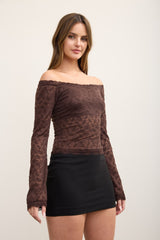 LACE OFF SHOULDER TOP