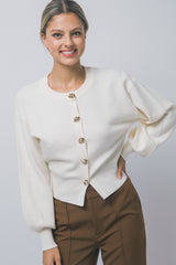 GOLD BUTTON CARDIGAN