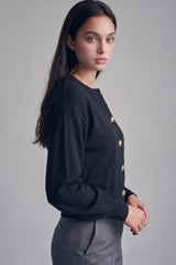 GOLD BUTTON CARDIGAN