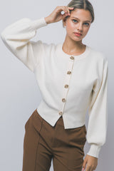 GOLD BUTTON CARDIGAN
