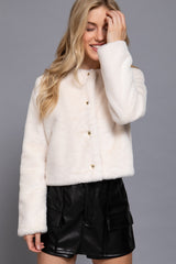 FAUX CROP ROUND NECK JACKET