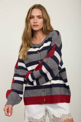 STRIPE ARGYLE CARDIGAN