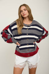 STRIPE ARGYLE CARDIGAN