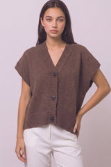 KNIT OVERSIZE VEST