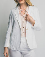 LINEN - ONE GOLD BUTTON BLAZER