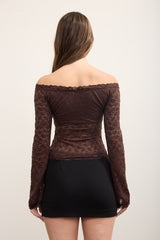 LACE OFF SHOULDER TOP