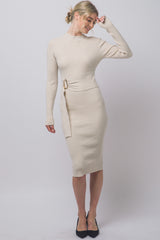 MOCK NECK SWEATER MIDI DRESS