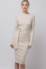 MOCK NECK SWEATER MIDI DRESS