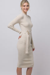 MOCK NECK SWEATER MIDI DRESS