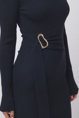 MOCK NECK SWEATER MIDI DRESS