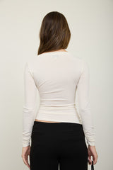 ASSYMETRICAL DRAPE RUCHED TOP