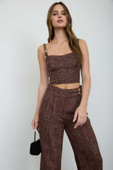 ARIZONA - TWEED SMOCKED CROP