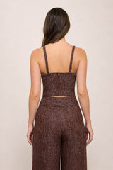 ARIZONA - TWEED SMOCKED CROP