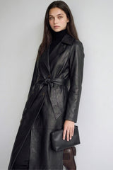 PU LONG TRENCH COAT