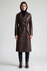 PU LONG TRENCH COAT