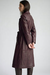 PU LONG TRENCH COAT