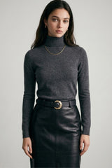 PU MIDI SKIRT WITH BELT