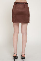 SIENNA - FAUX SUEDE MINI SKIRT
