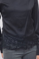 SATIN CREW LACE BOTTOM