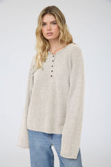 HENLEY OVERSIZED SWEATER