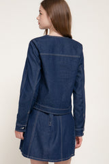 KATE - CREW DENIM CROP JACKET