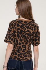 SHORT SLEEVE LEO SWEATER