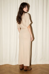 ELLA - KNIT BUTTON ASSYMETRICAL SKIRT