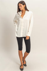 SATIN L/S BLOUSE
