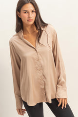 SATIN L/S BLOUSE