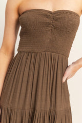 SERENA - SMOCK TUBE MAXI DRESS